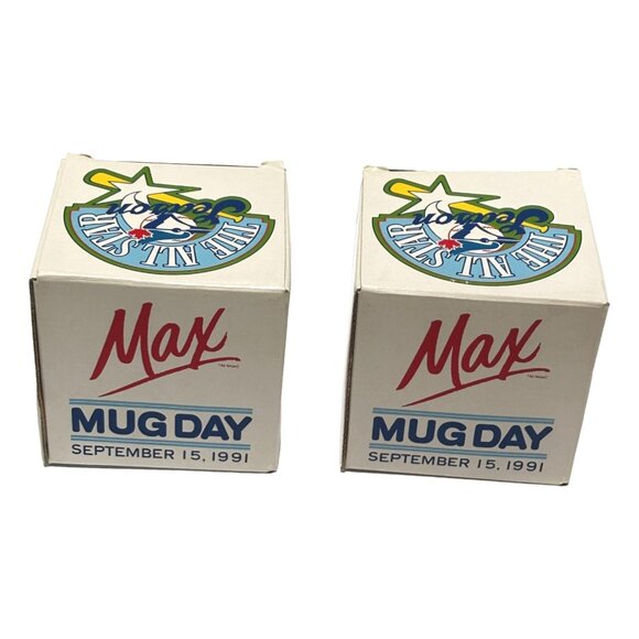 Maxwell House Mug MAX Lot 2 Toronto Blue Jays Game Day 1991 Baseball Canada New - Picture 9 of 12